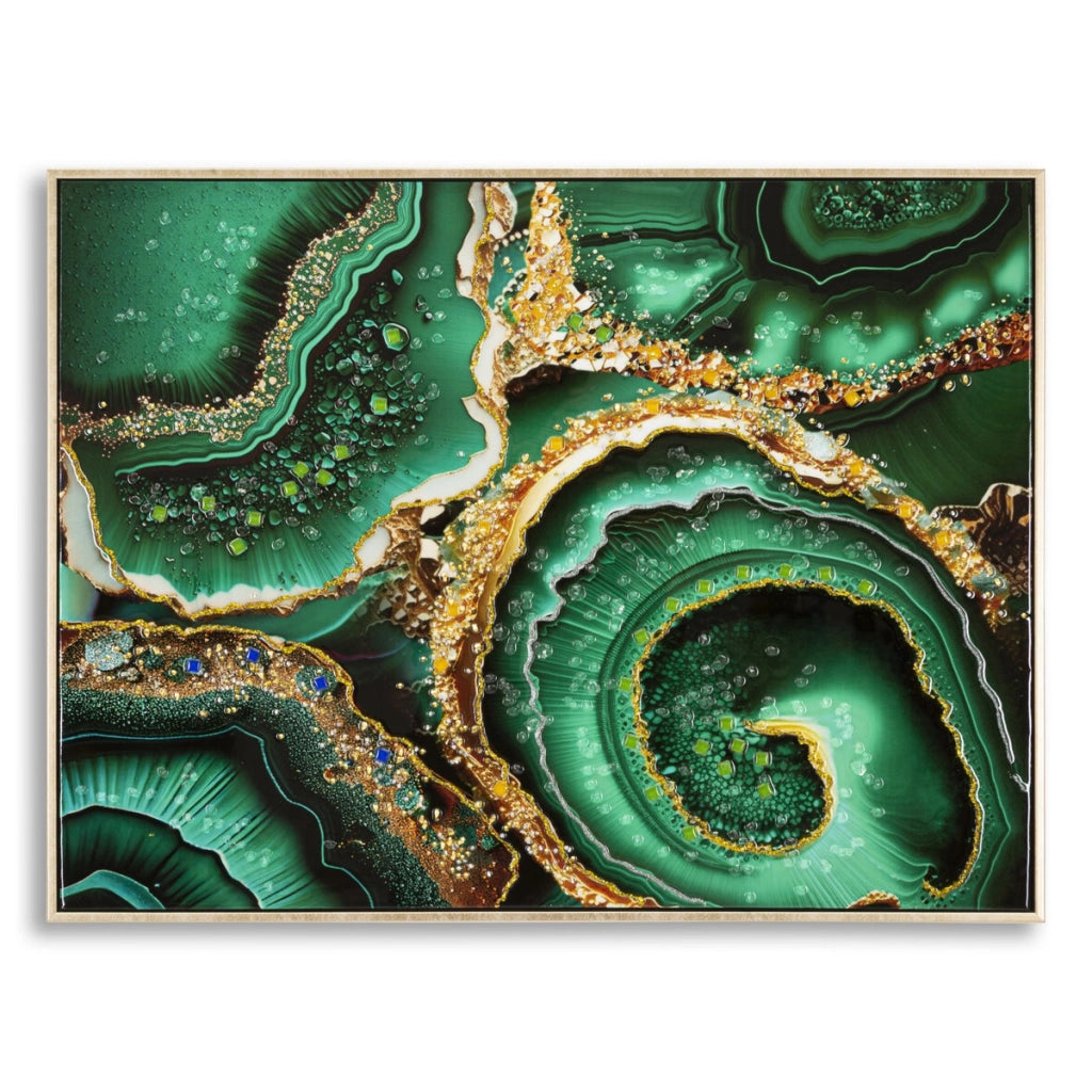 Stampa su Tela Marmo 11, Multicolore, Legno, 82x4x62 cm