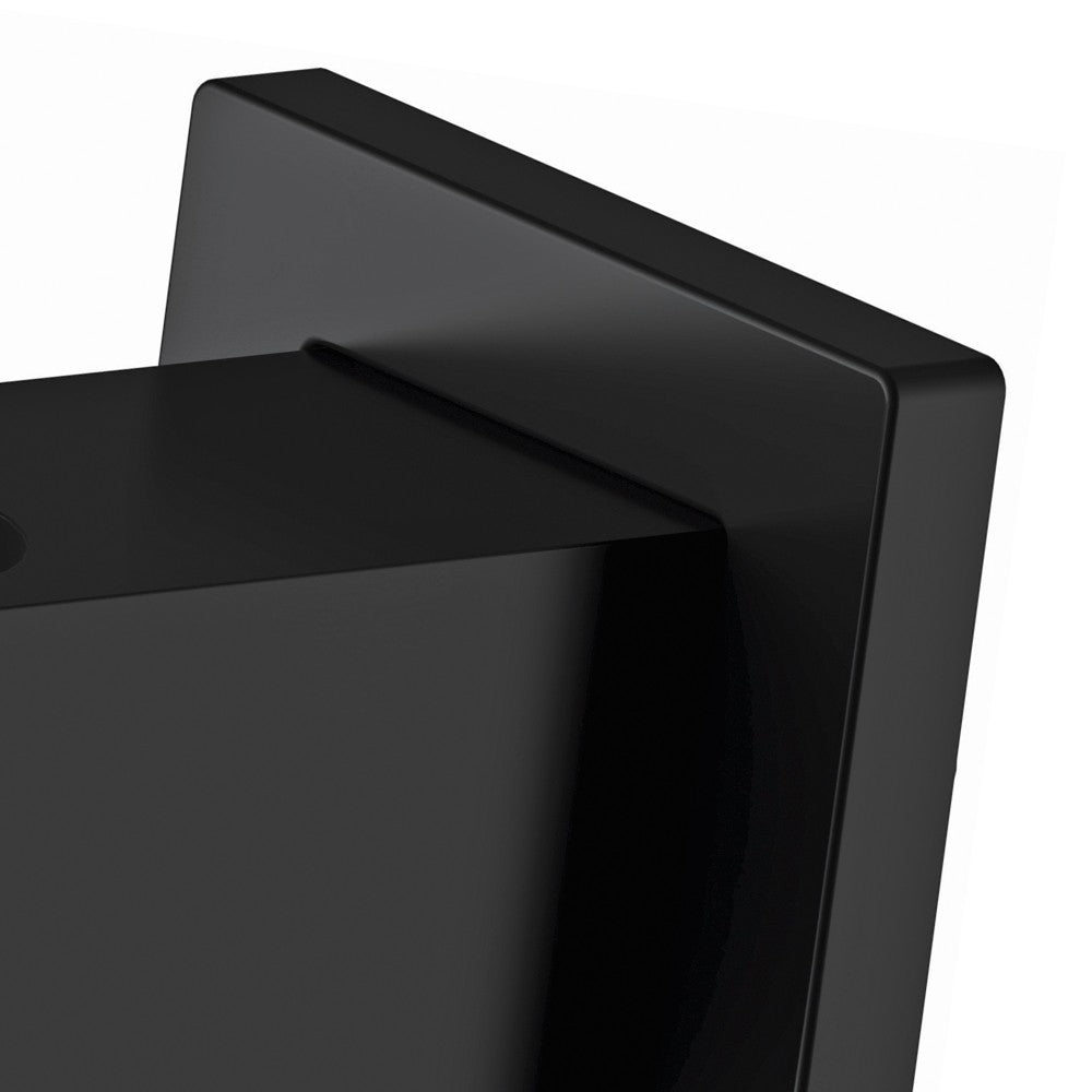 Presa acqua e supporto quadrato in ottone nero opaco