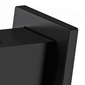 Presa acqua e supporto quadrato in ottone nero opaco