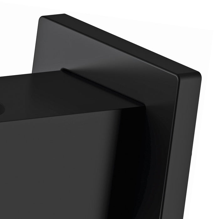 Presa acqua e supporto quadrato in ottone nero opaco