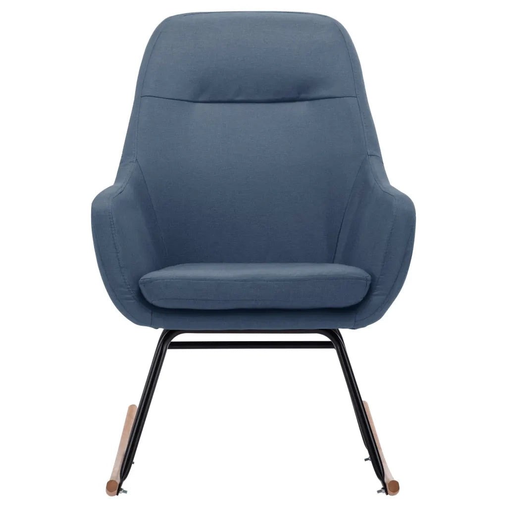 Sedia a Dondolo Blu in Tessuto 289541