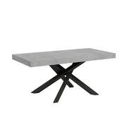 Tavolo allungabile 180/284x90 cm Volantis colore cemento gambe antracite