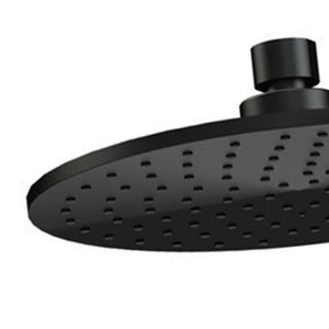 Soffione doccia minimale piatto in ottone nero opaco