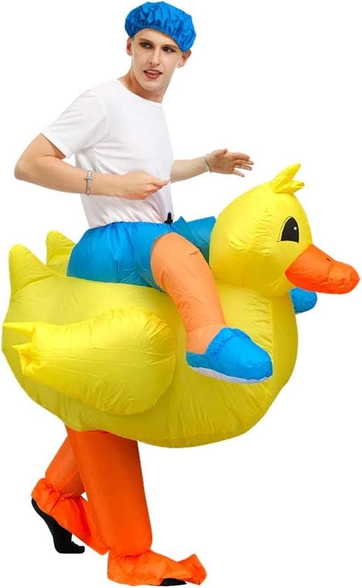 Costume da Carnevale - Anatra - Tutto Uno - Inflabile - Pacco da Carnevale - Costume da Halloween - Pacco da Halloween - Abbigliamento da Festa - Carnevale - Adulti - Costume da Carnevale Uomo