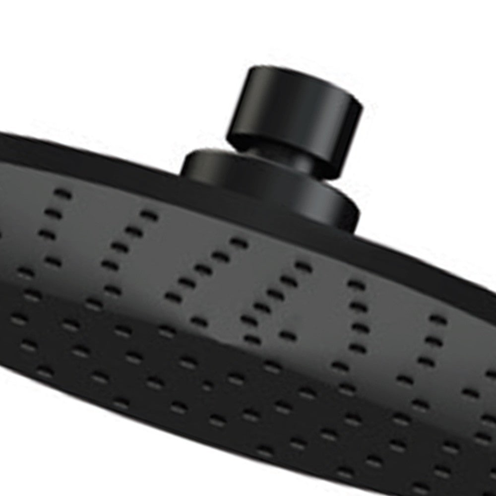 Soffione doccia minimale piatto in ottone nero opaco