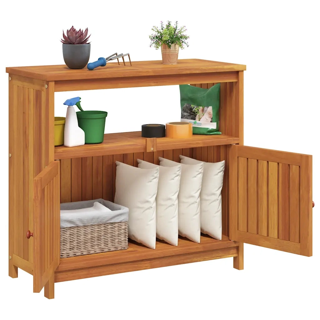 Tavolo Consolle da Giardino 80x35x75 cm Legno Massello Acacia 319696