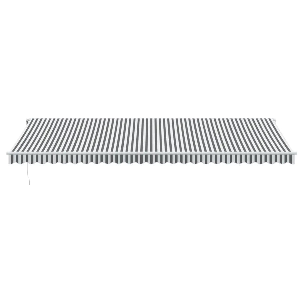 Tenda Sole Retrattile Automatica 600x350 cm Antracite e Bianco