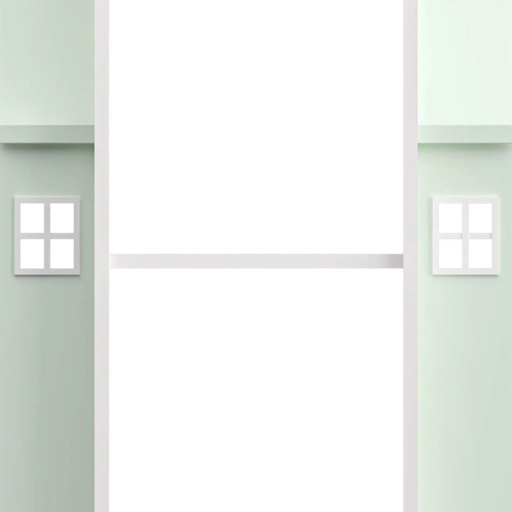 Scaffale dal design senza tempo per soggiorno/camera da letto mobile contenitore girevole per bambini verde menta/bianco 03_0011306