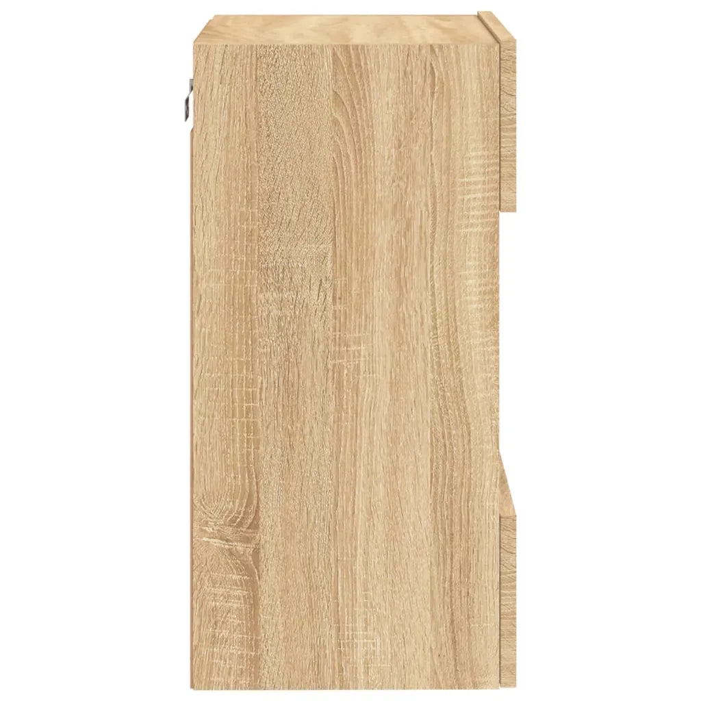 Mobile TV a Parete | Armadietto TV | Mobile Porta TV con Luci LED Rovere Sonoma 40x30x60,5 cm