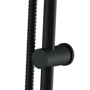 Saliscendi tondo minimal con doccetta nero opaco