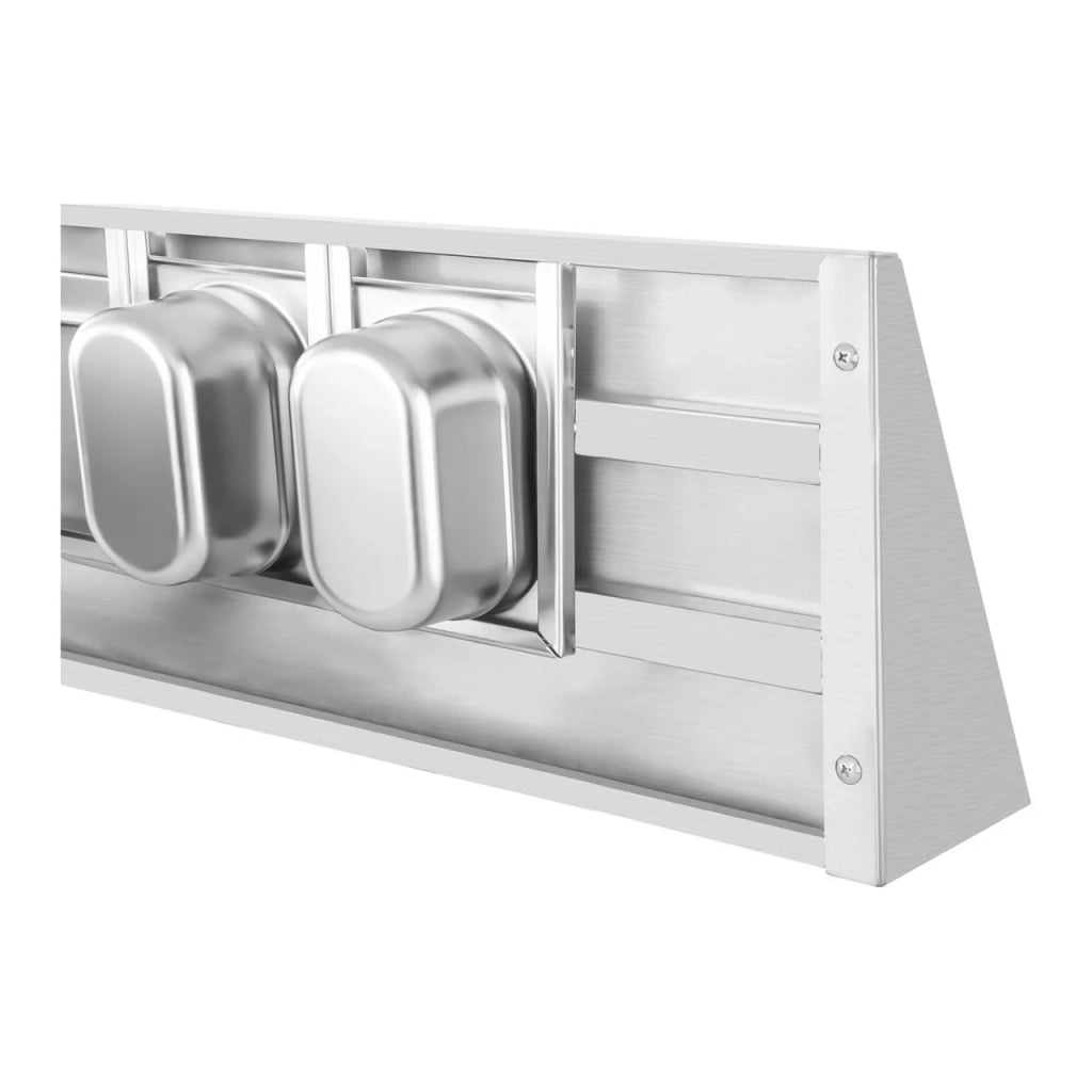 Porta spezie - 5 x 1/6 GN - 120 cm acciaio inox 14_0003171