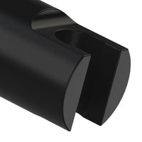 Supporto doccia tondo in ottone nero opaco con attacco conico per flessibile