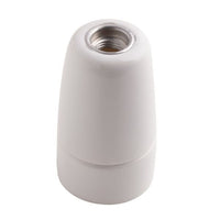 PORTALAMPADA E14 IN PORCELLANA BIANCA CLAY FAN EUROPE