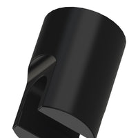 Supporto doccia tondo in ottone nero opaco con attacco conico per flessibile