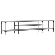 Mobile TV multimediale mensola per TV credenza per TV sala da pranzo soggiorno camera da letto Sonoma 201 x 35 x 45 cm legno ingegnerizzato e ferro grigio Sonoma 02_0028438
