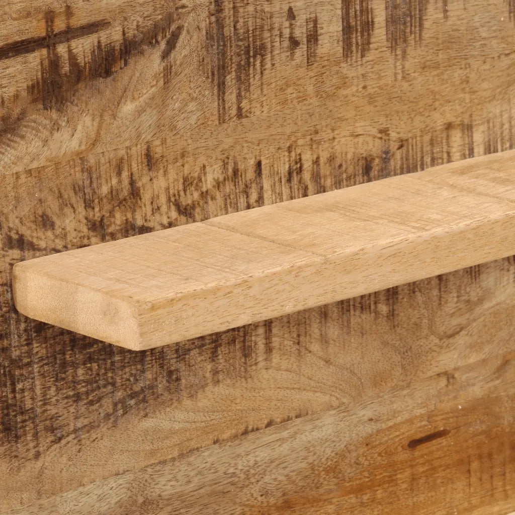 vidaXL Specchio con Ripiani 80x8x55 cm Vetro e Legno Massello di Mango