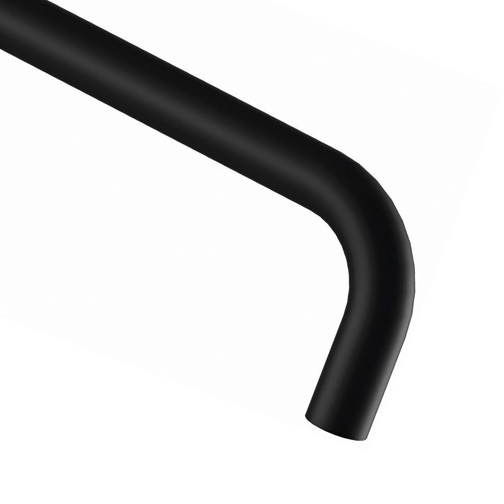 Braccio doccia tondo 30 cm nero opaco in ottone