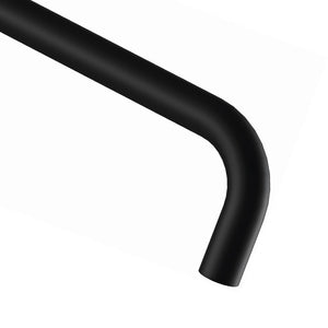 Braccio doccia tondo 30 cm nero opaco in ottone