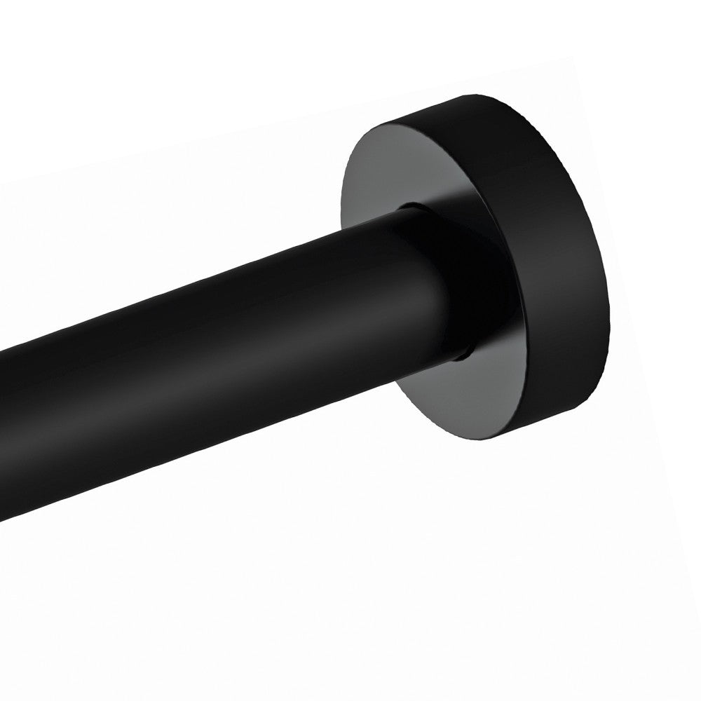 Braccio doccia tondo 30 cm nero opaco in ottone