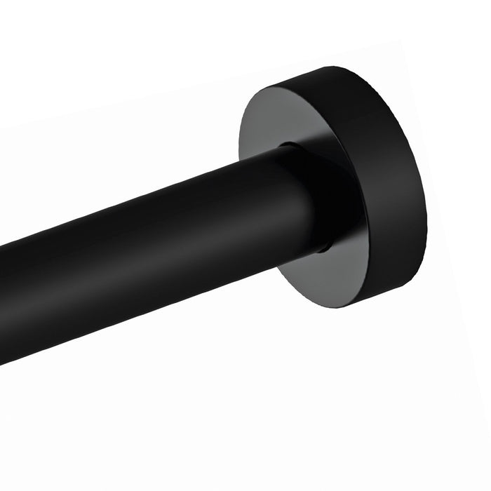 Braccio doccia tondo 30 cm nero opaco in ottone
