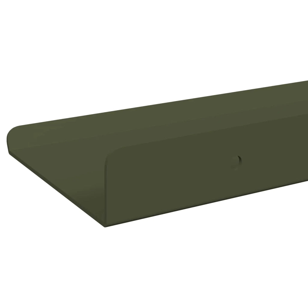 4 pz Mensola | Ripiano | Scaffale sospesa Verde oliva 80 x 9 x 2,5 cm Acciaio