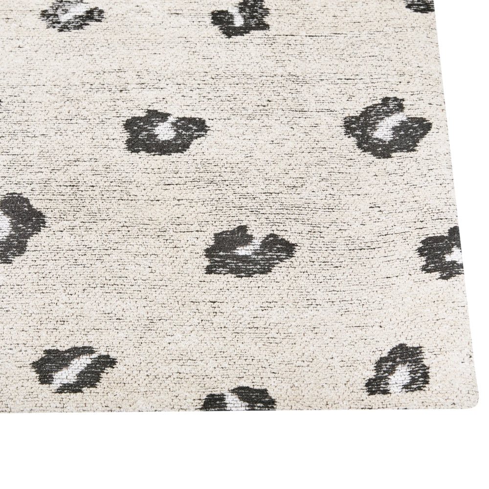 Tappeto in cotone beige chiaro 80 x 150 cm Rettangolare motivo animali moderno