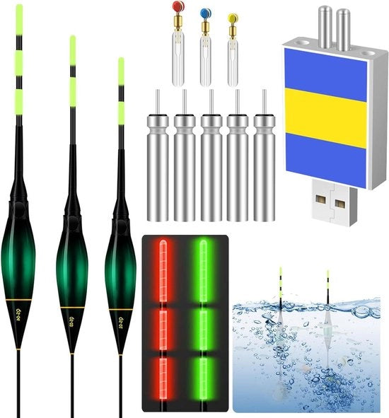 Led-beetverklikkers per pesce con sensore di gravità e base 12 g/18 g/22 g