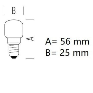 LAMPADINA PICCOLA PERA PER CANCELLI LED 24V DC 1,6W E14 LUCE CALDA 2700K BOT