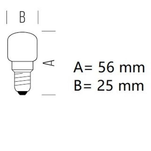 LAMPADINA PICCOLA PERA PER CANCELLI LED 24V DC 1,6W E14 LUCE CALDA 2700K BOT