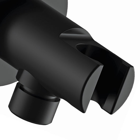 Presa acqua e supporto doccino minimale nero opaco