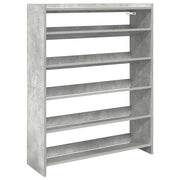Scarpiera | Mobile per scarpe Grigio Cemento 80x25x100 cm in Legno Multistrato