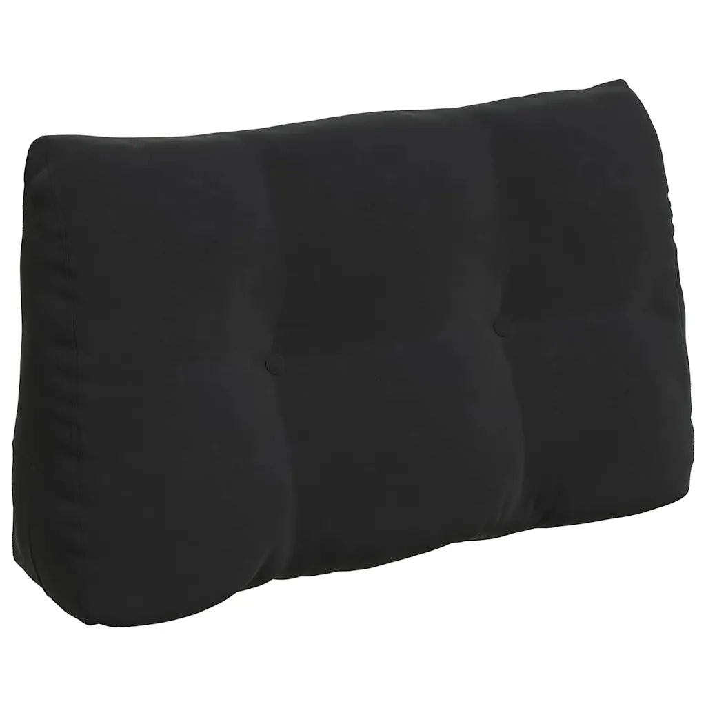 Cuscino per Schiena Nero 80 x 24 x 50 cm Velluto 42014435
