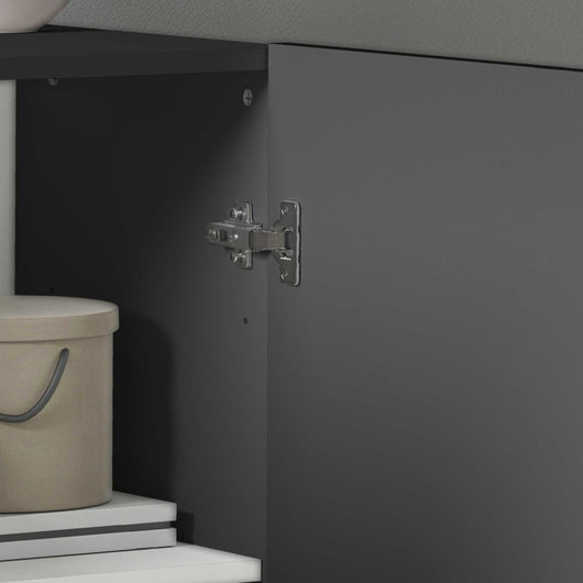 WHOUS Armadio Multiuso con 2 Ante, Made in Italy COLORE: Antracite opaco, DIMENSIONI: 79,20x38x86 cm