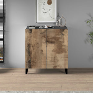 WHOUS Armadio Multiuso con 2 Ante, Made in Italy DIMENSIONI: 79,20x38x92,5, COLORE: Acero/report