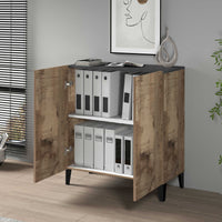 WHOUS Armadio Multiuso con 2 Ante, Made in Italy DIMENSIONI: 79,20x38x92,5, COLORE: Acero/report