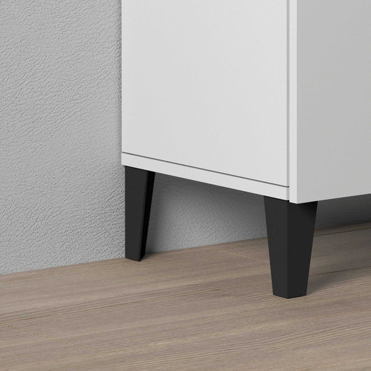 WHOUS Armadio Multiuso con 2 Ante, Made in Italy DIMENSIONI: 79,20x38x92,5, COLORE: Report/bianco opaco