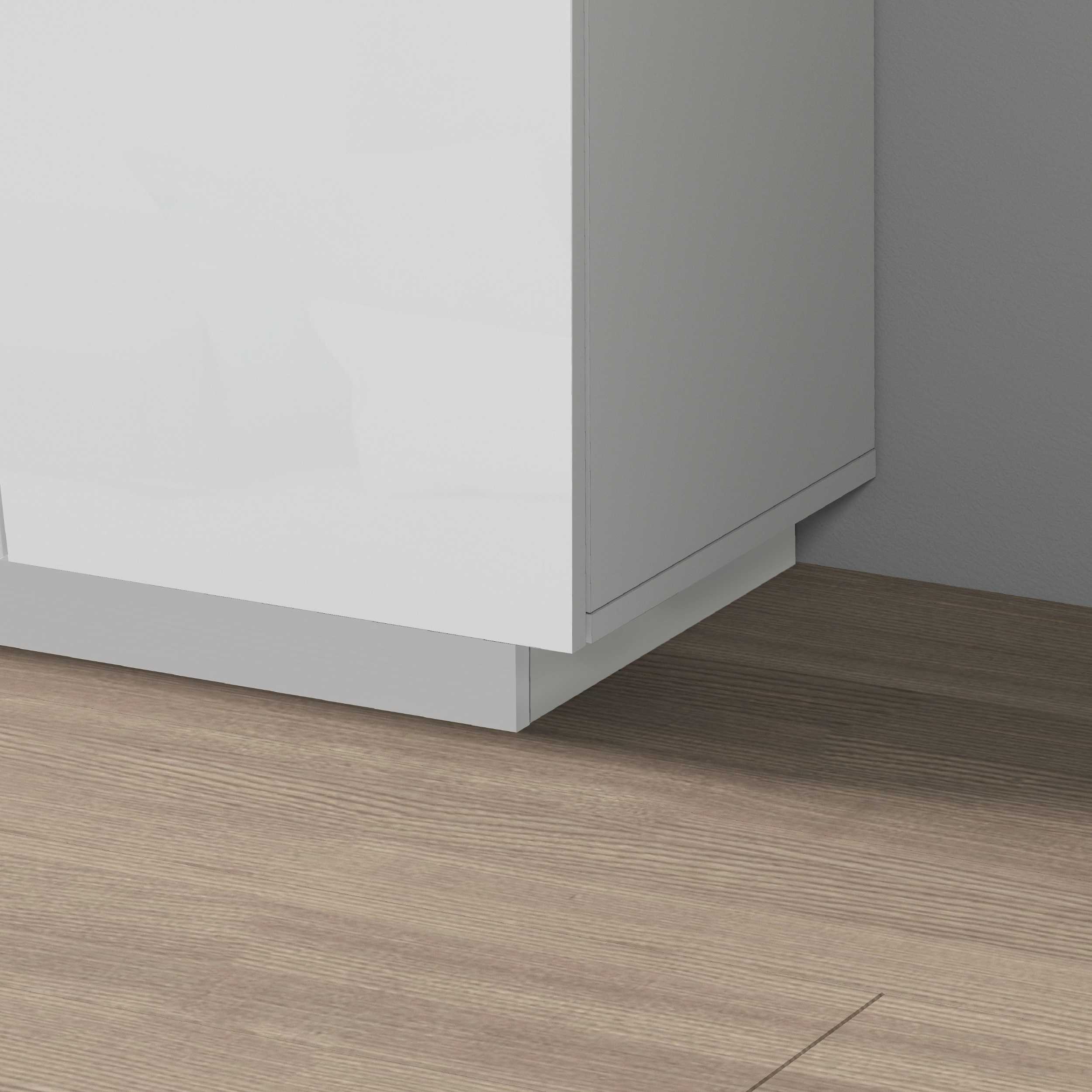 WHOUS Armadio Multiuso con 2 Ante, Made in Italy DIMENSIONI: 79,20x38x86 cm, COLORE: Bianco lucido