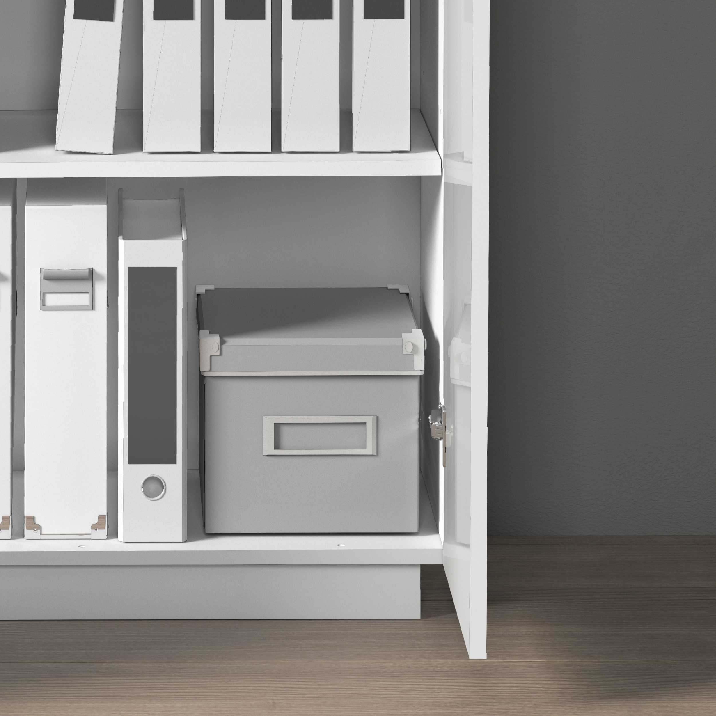 WHOUS Armadio Multiuso con 2 Ante, Made in Italy DIMENSIONI: 79,20x38x86 cm, COLORE: Bianco lucido