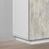WHOUS Armadio Multiuso con 2 Ante, Made in Italy DIMENSIONI: 79,20x38x166 cm, COLORE: Bianco Opaco e Cemento
