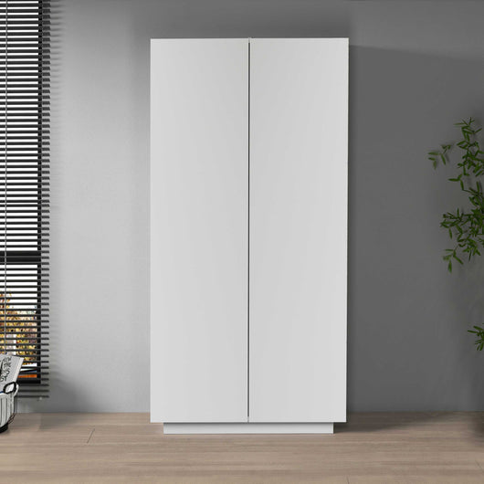 WHOUS Armadio Multiuso con 2 Ante, Made in Italy DIMENSIONI: 79,20x38x166 cm, COLORE: Bianco