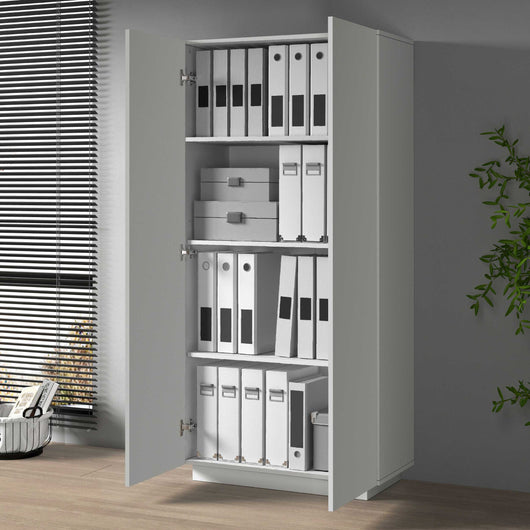 WHOUS Armadio Multiuso con 2 Ante, Made in Italy COLORE: Bianco, DIMENSIONI: 79,20x38x166 cm