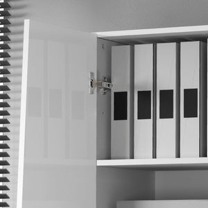 WHOUS Armadio Multiuso con 2 Ante, Made in Italy COLORE: Bianco lucido, DIMENSIONI: 79,20x38x166 cm