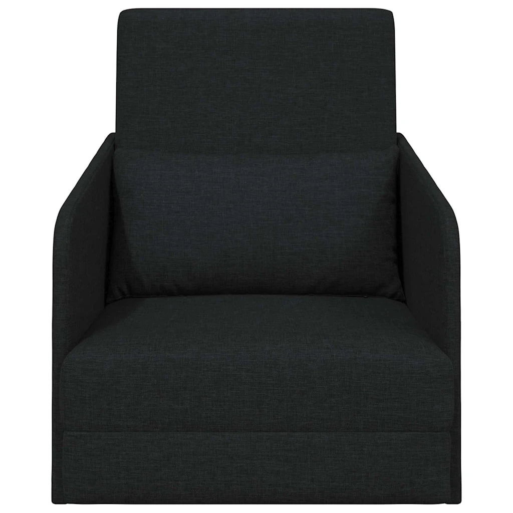 Divano letto-Sofa Letto-Daybed Nero 65 x 80 x 83 cm Tessuto