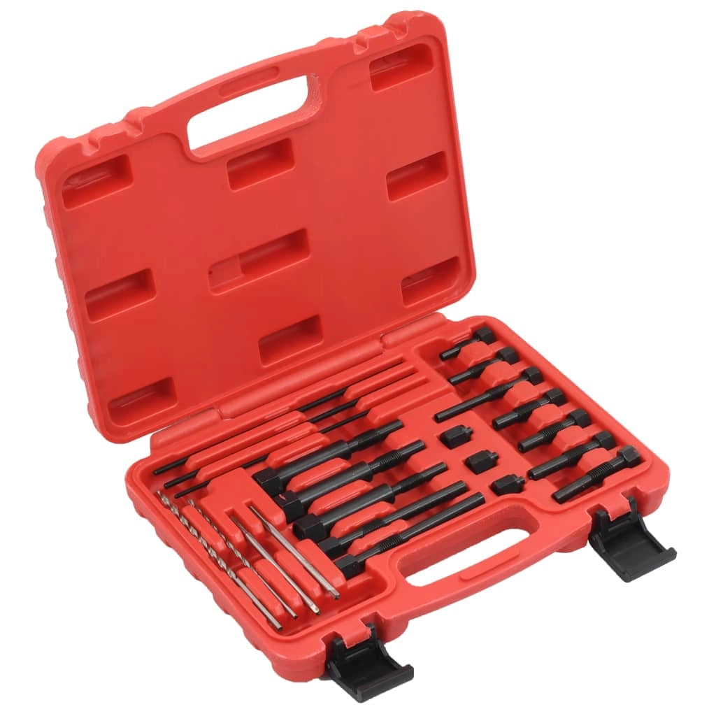 Set di candelette da 22 pezzi attrezzo per auto attrezzo per garage maschio punta elicoidale barra filettata dado di estrazione guida per trapano 8 e 10 mm 02_0004202