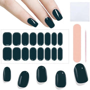 Set di adesivi per unghie - 16 pezzi - Incluso lima per unghie e manico in legno - Ideale per donne e ragazze creative