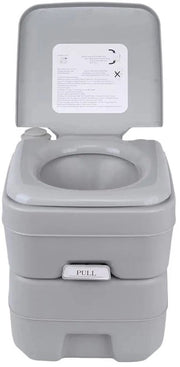 Toilet Portatile per Campeggio - Doppio Sistema di Scarico - Utilizzabile con e senza Prodotti Chimici - Peso di Carico 130kg - Capacità di Scarico 20L