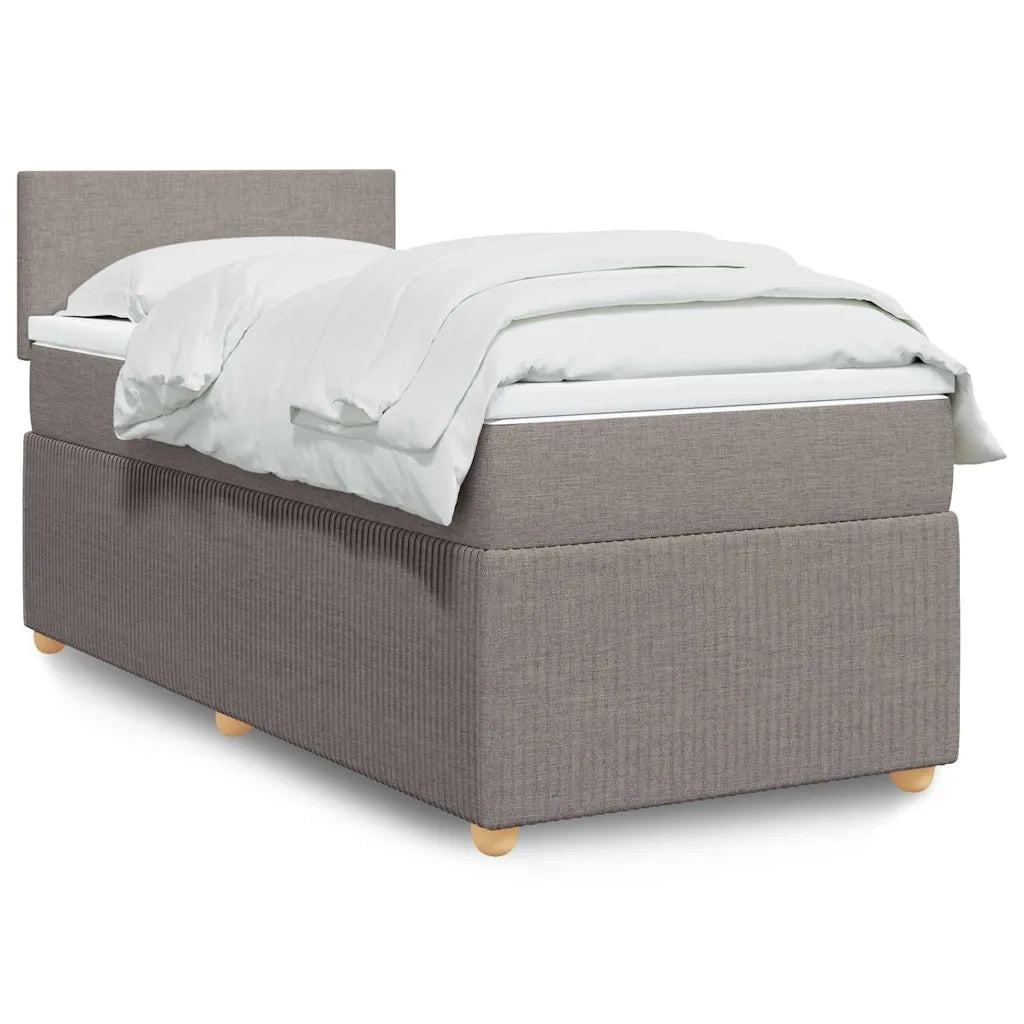 Giroletto a Molle con Materasso-Struttura Letto Tortora 80x200 cm inTessuto 867980