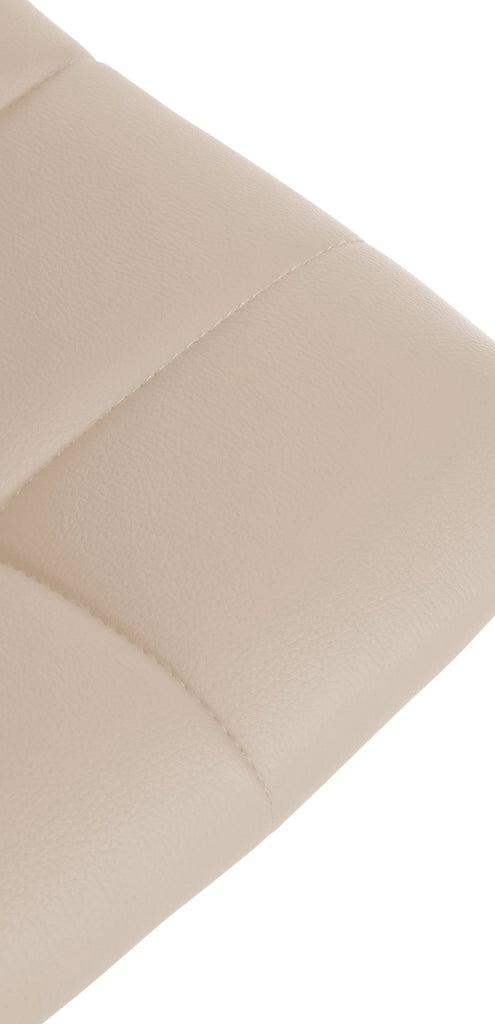 Sgabello Jerry in similpelle crema,cromo
