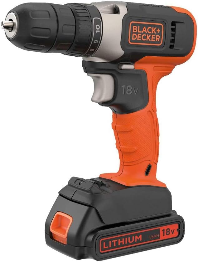 Trapano a batteria Black & Decker 37nm 18V 1 batteria BCD001C1