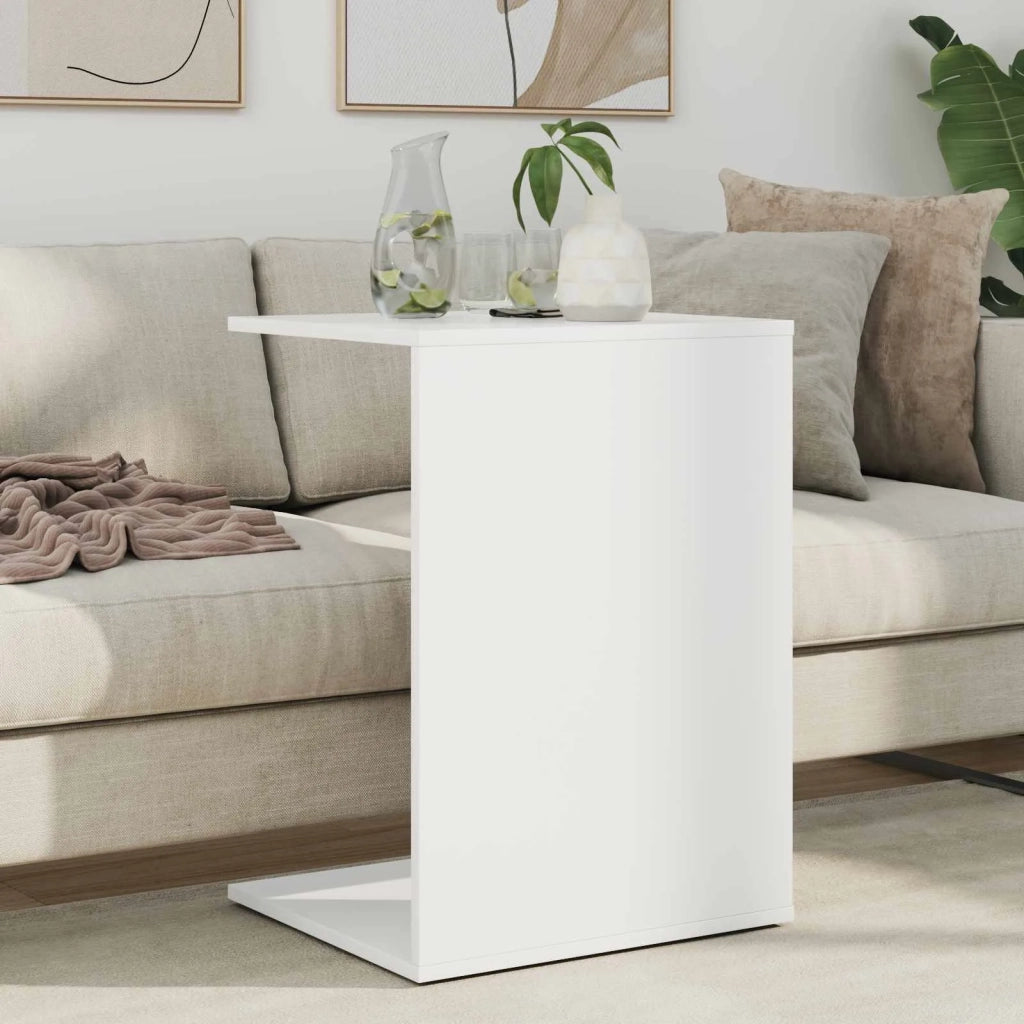 Tavolo laterale | Tavolino Bianco 45 x 40 x 62,5 cm Legno multistrato